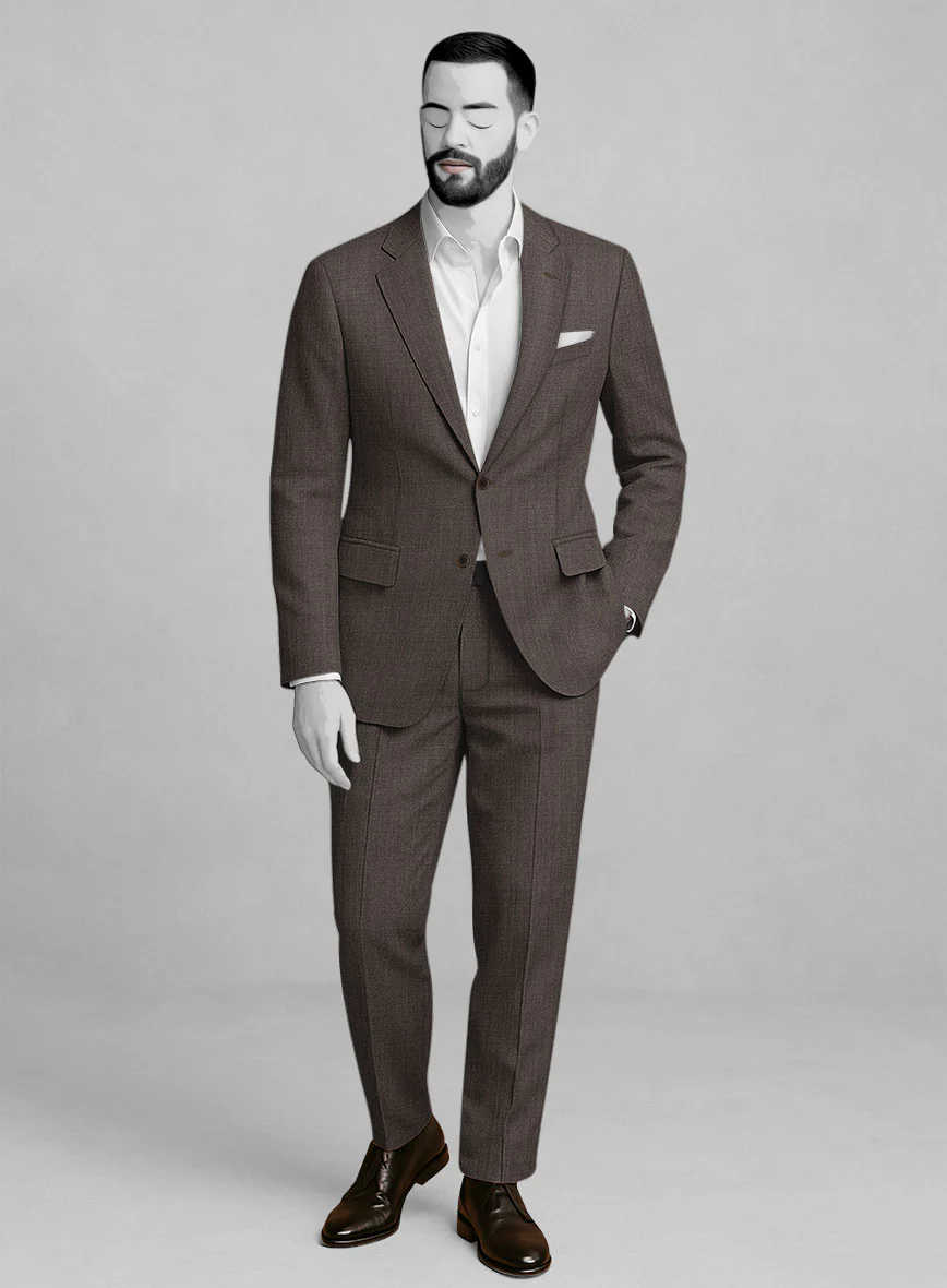 Napolean Stretch Brown Wool Suit
