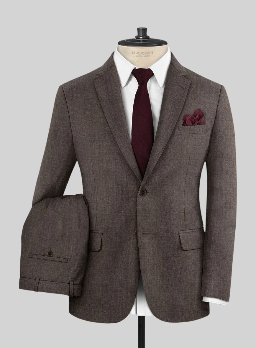 Napolean Stretch Brown Wool Suit - Image 2