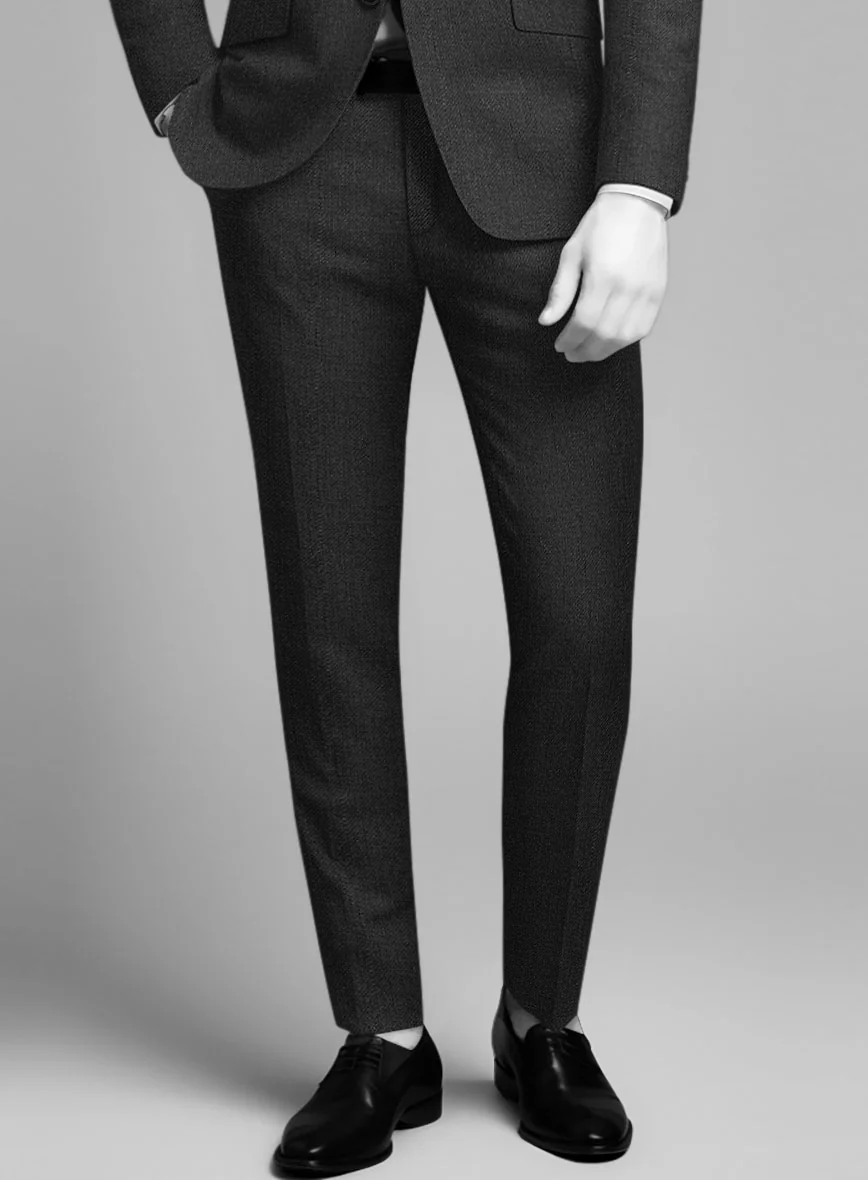 Napolean Stretch Charcoal Wool Suit - Image 5