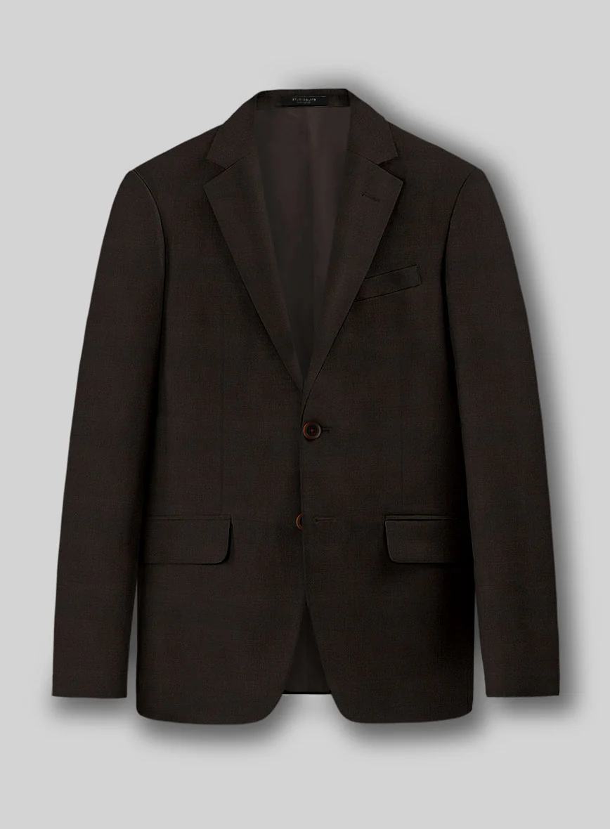Napolean Stretch Dark Brown Wool Suit - Image 2