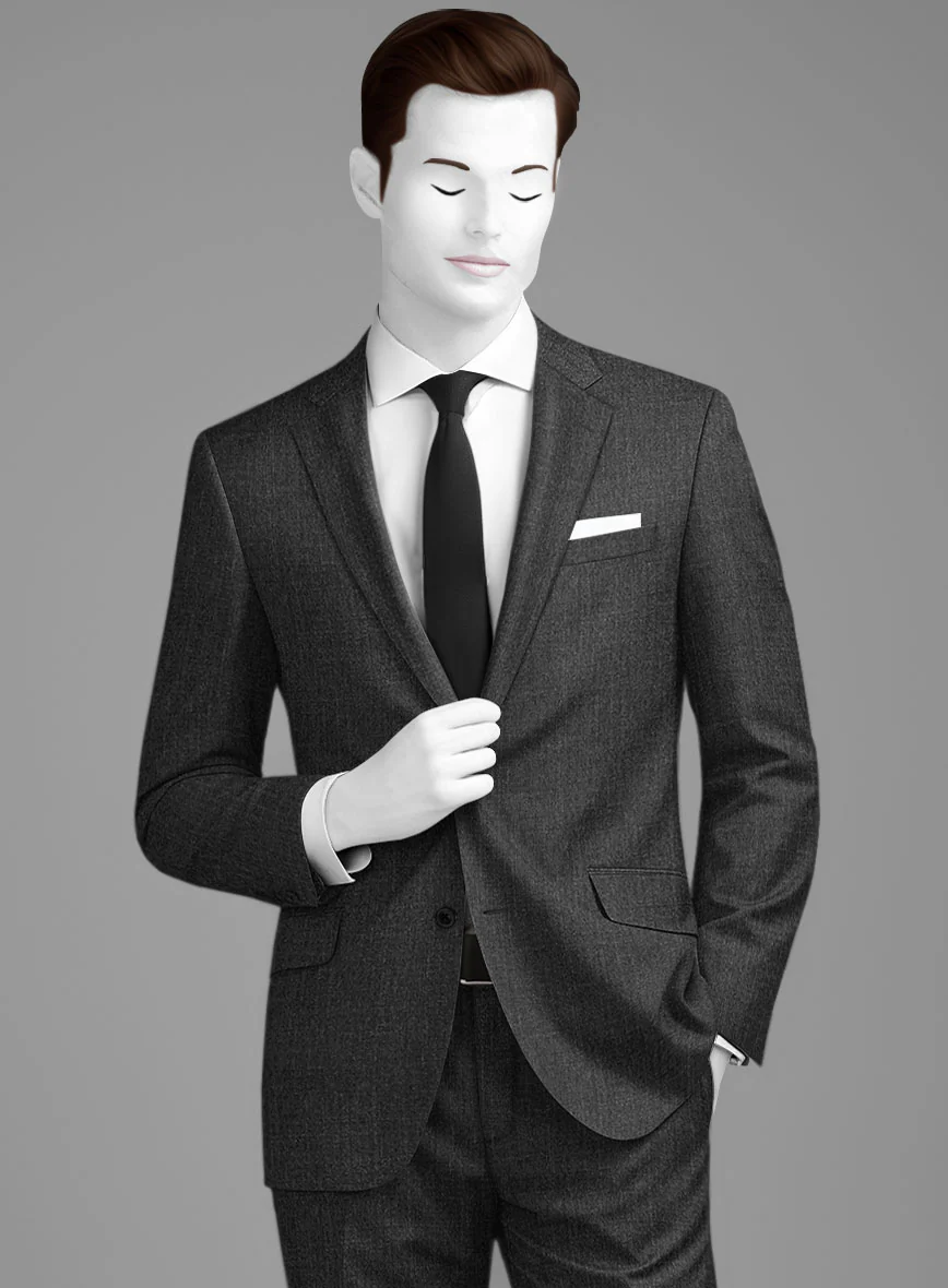 Napolean Stretch Dark Gray Wool Jacket - Image 2