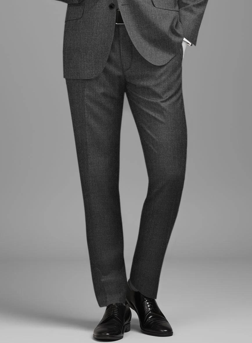 Napolean Stretch Dark Gray Wool Suit - Image 6