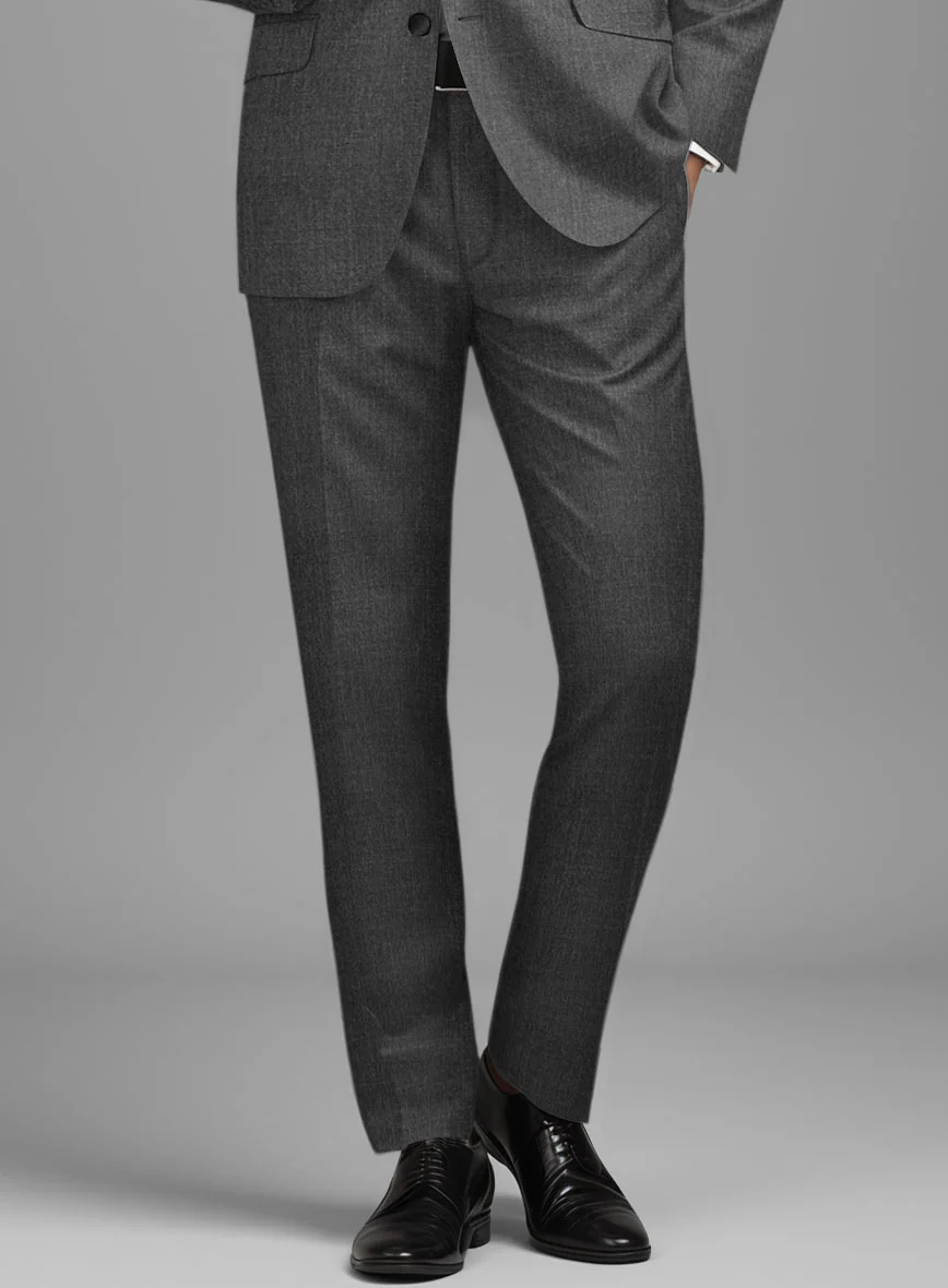 Napolean Stretch Dark Gray Wool Tuxedo Suit - Image 5