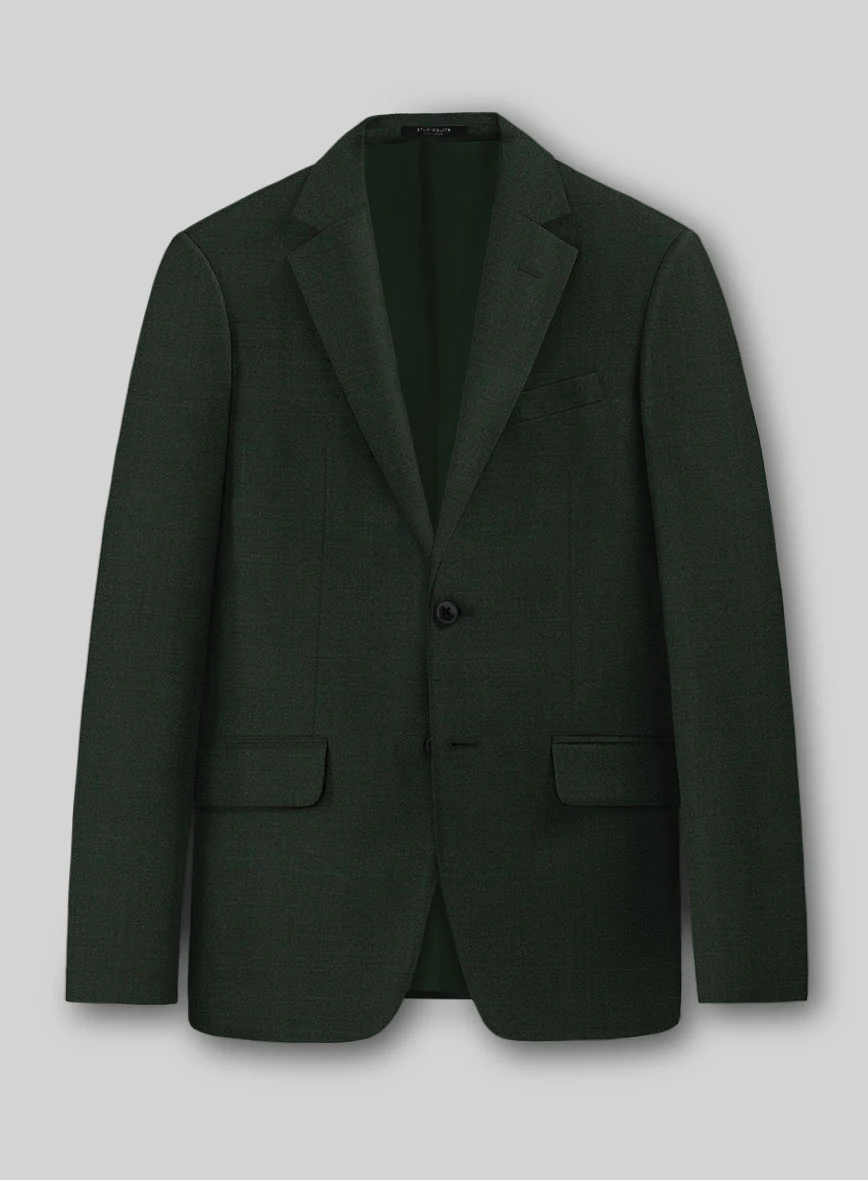 Napolean Stretch Dark Green Wool Suit - Image 4