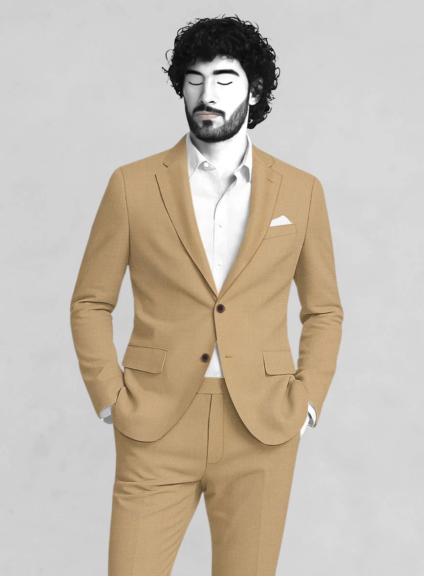 Napolean Stretch Dark Khaki Wool Jacket - Image 2