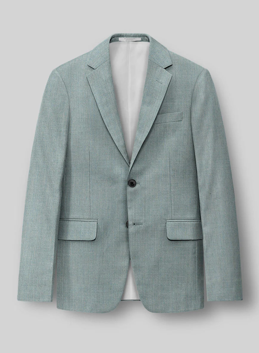 Napolean Stretch Gray Blue Wool Suit - Image 3