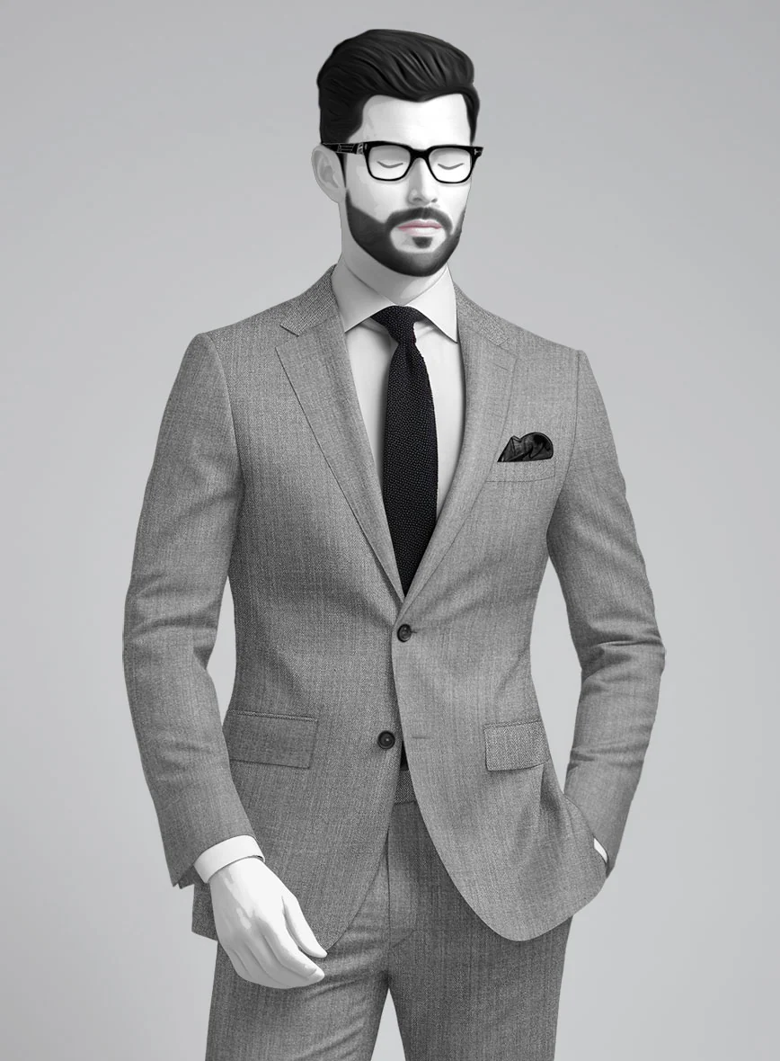 Napolean Stretch Gray Wool Jacket - Image 3