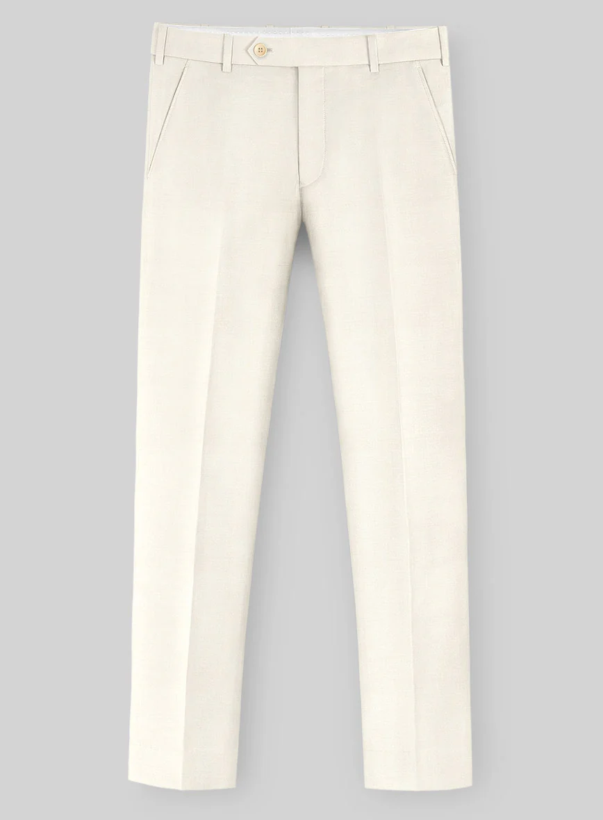 Napolean Stretch Ivory Wool Pants - Image 2