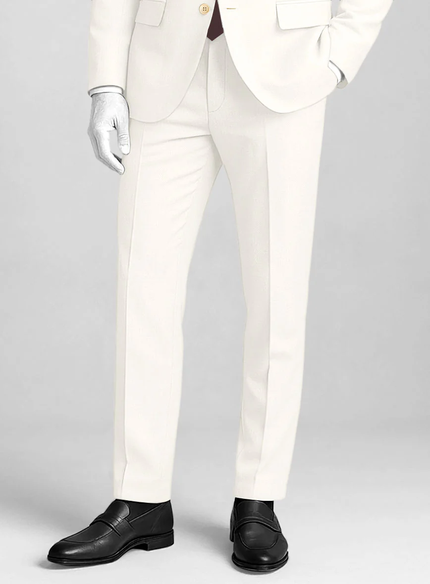 Napolean Stretch Ivory Wool Suit - Image 6