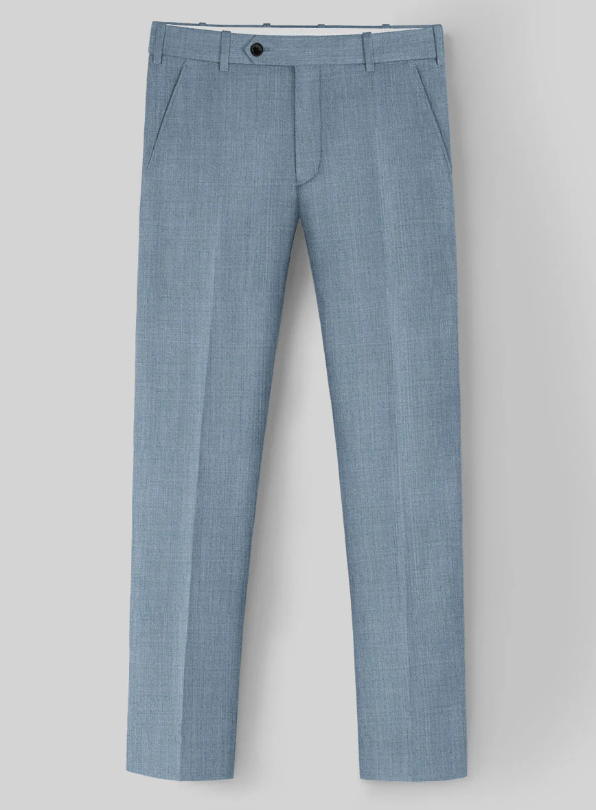 Napolean Stretch Light Blue Wool Suit - Image 5