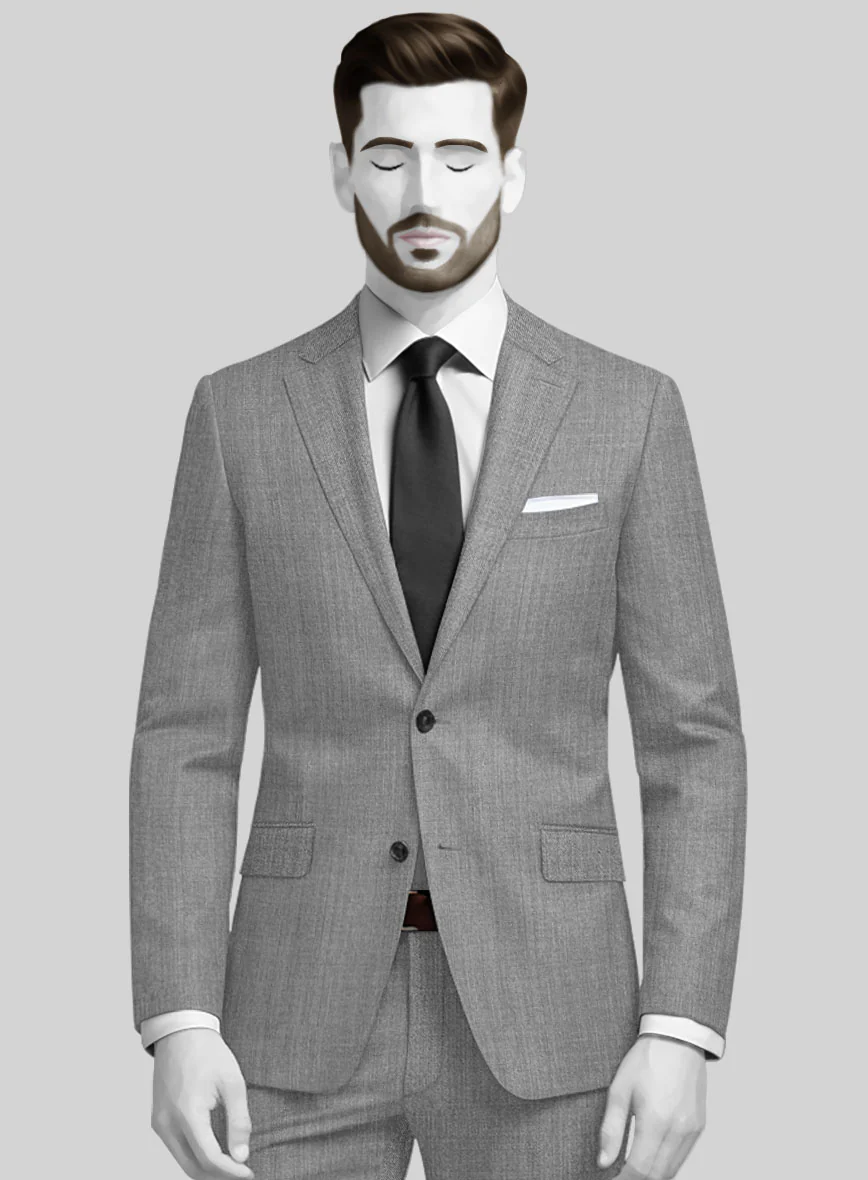 Napolean Stretch Mid Gray Wool Jacket - Image 2