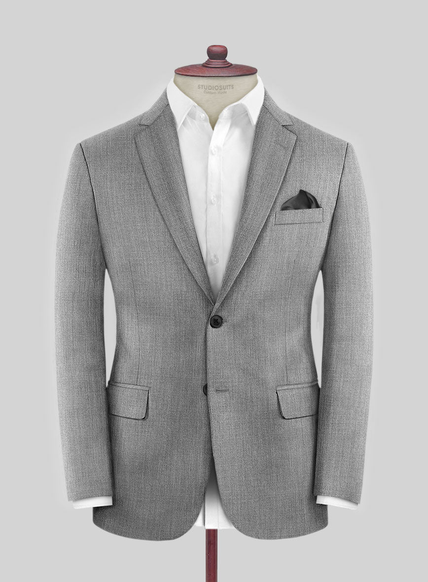 Napolean Stretch Mid Gray Wool Jacket - Image 3
