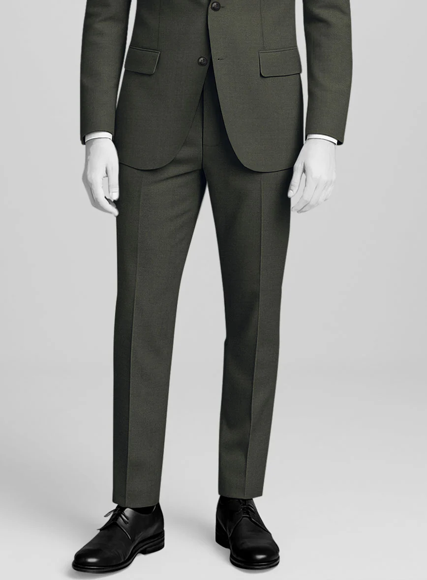 Napolean Stretch Olive Green Wool Suit - Image 6