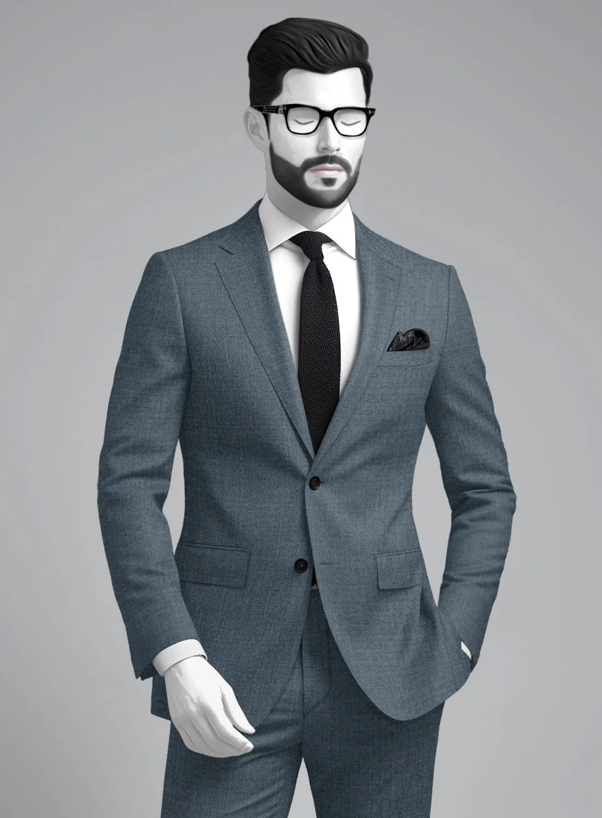 Napolean Stretch Pacific Blue Wool Jacket - Image 2