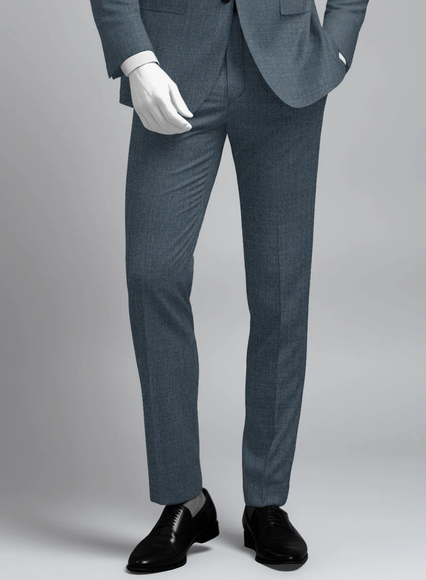 Napolean Stretch Pacific Blue Wool Pants - Image 2