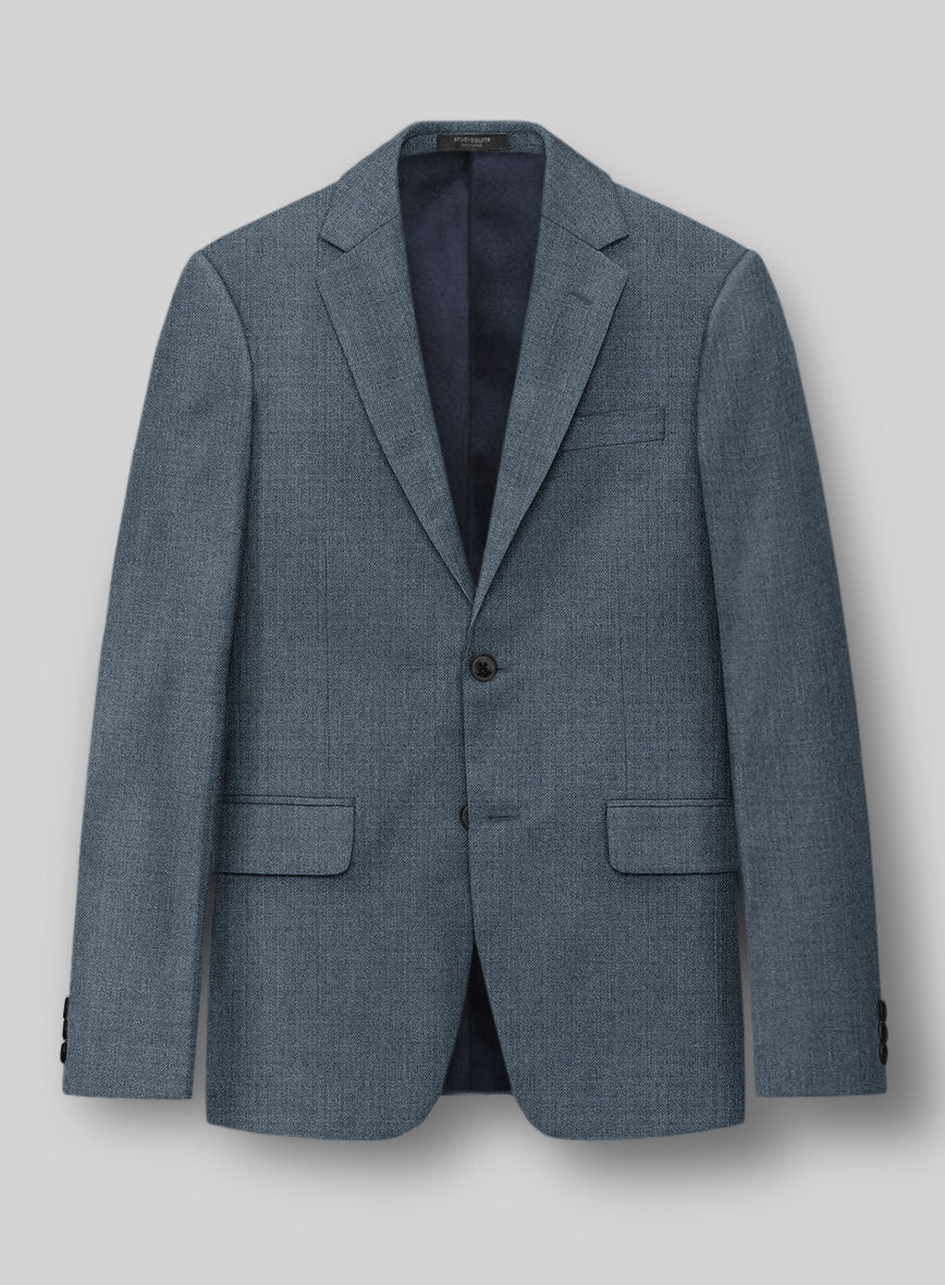 Napolean Stretch Pacific Blue Wool Suit - Image 3