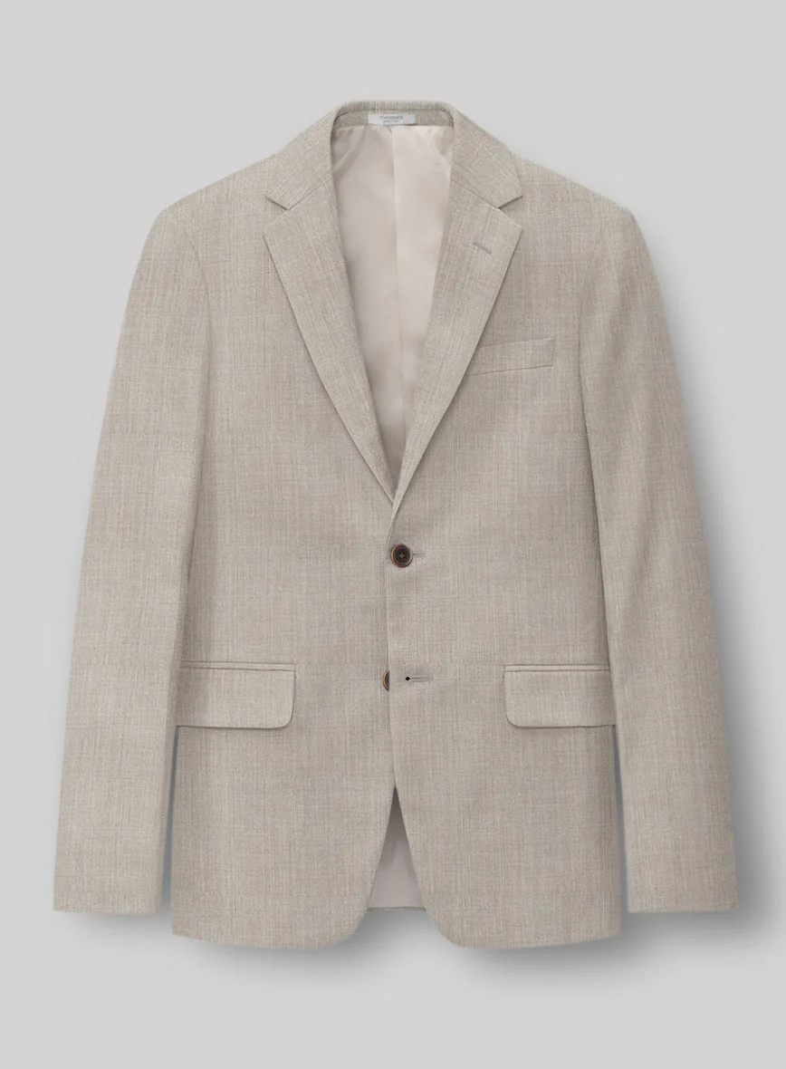Napolean Stretch Pale Brown Wool Suit - Image 4