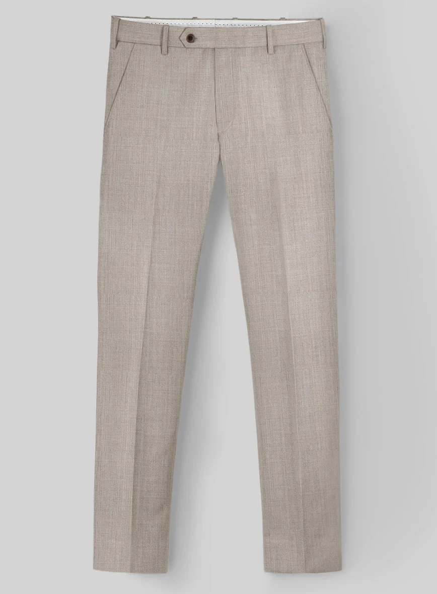 Napolean Stretch Pale Brown Wool Suit - Image 5