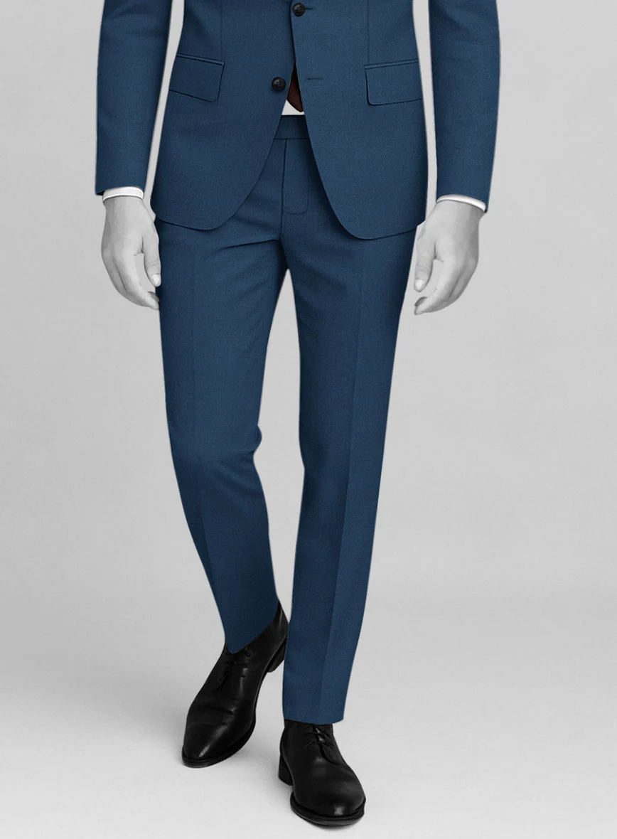 Napolean Stretch Powder Blue Wool Suit - Image 6