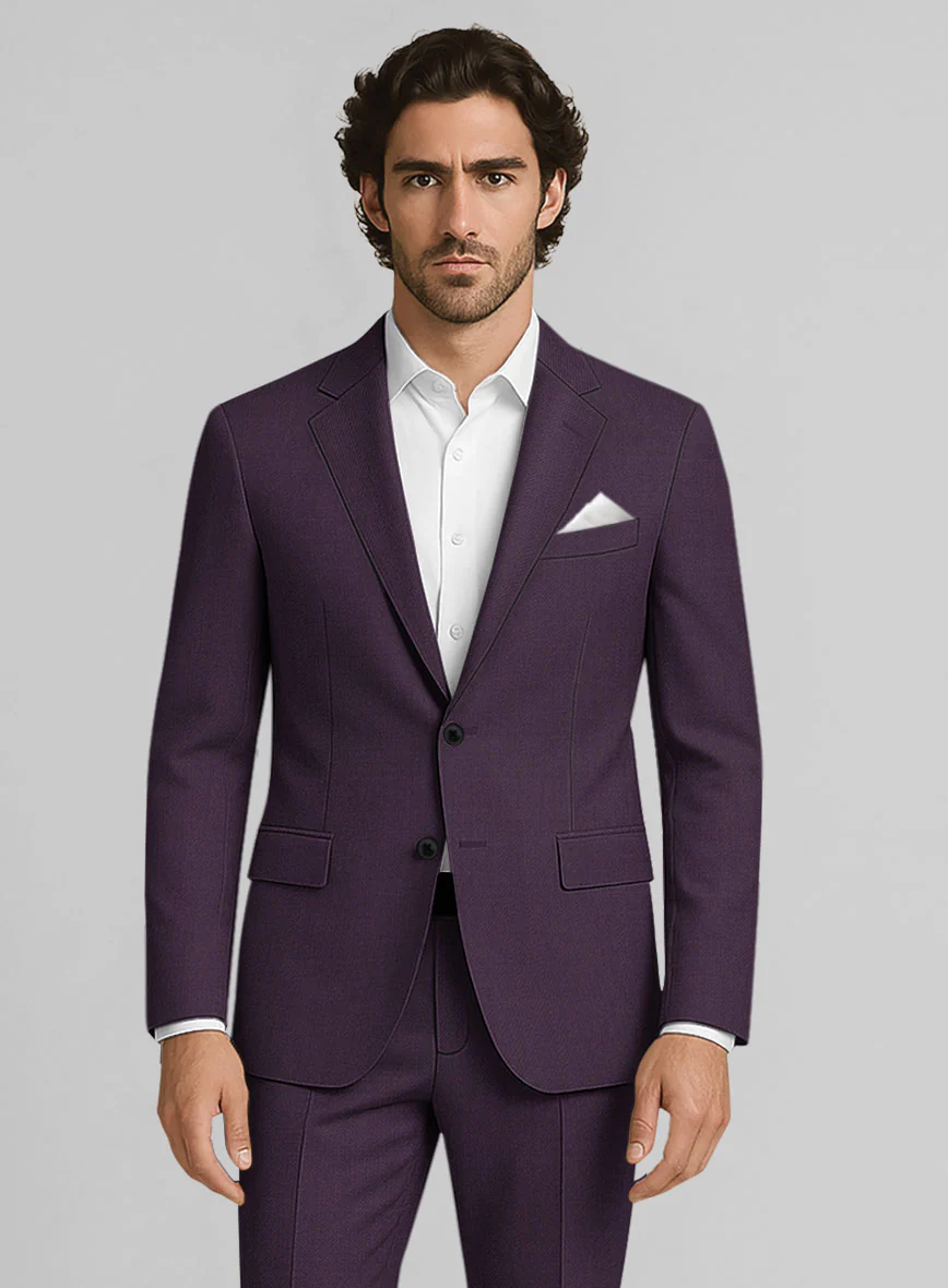 Napolean Stretch Purple Wool  Jacket - Image 2