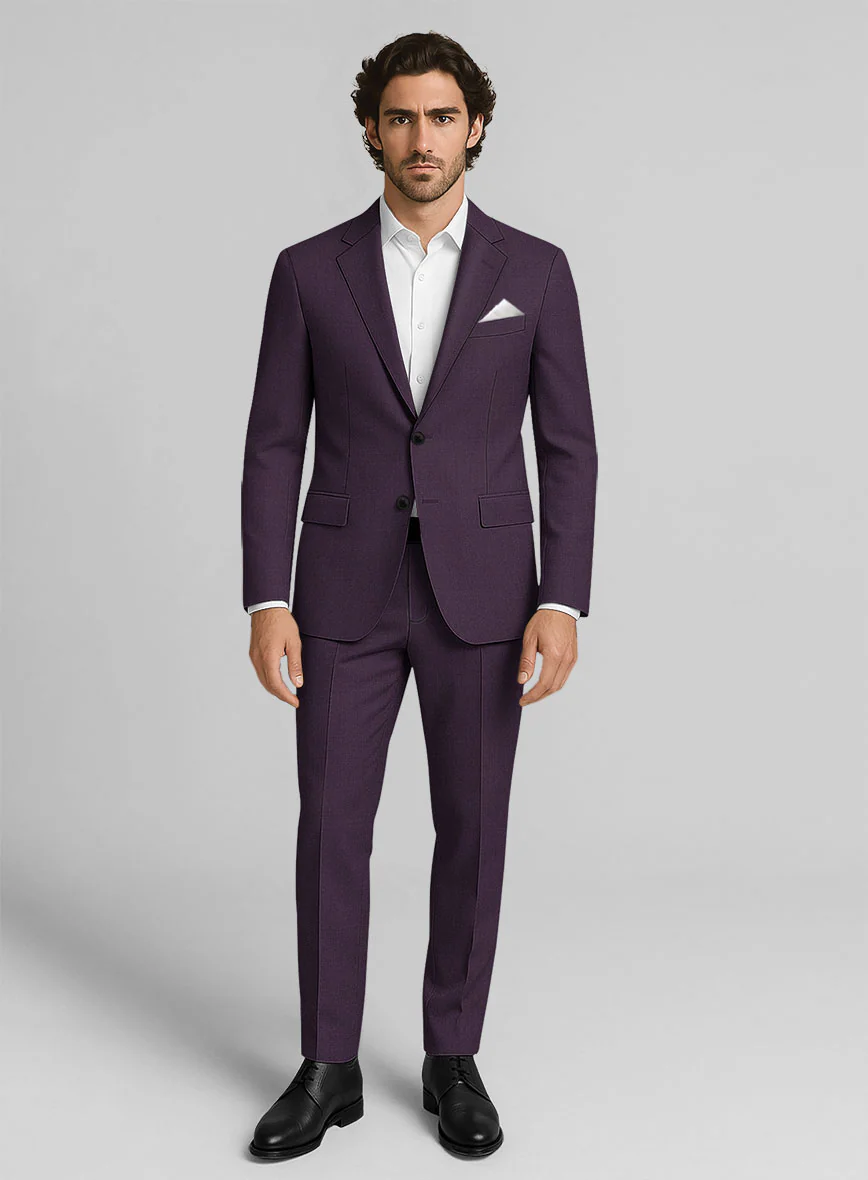Napolean Stretch Purple Wool Suit - Image 7