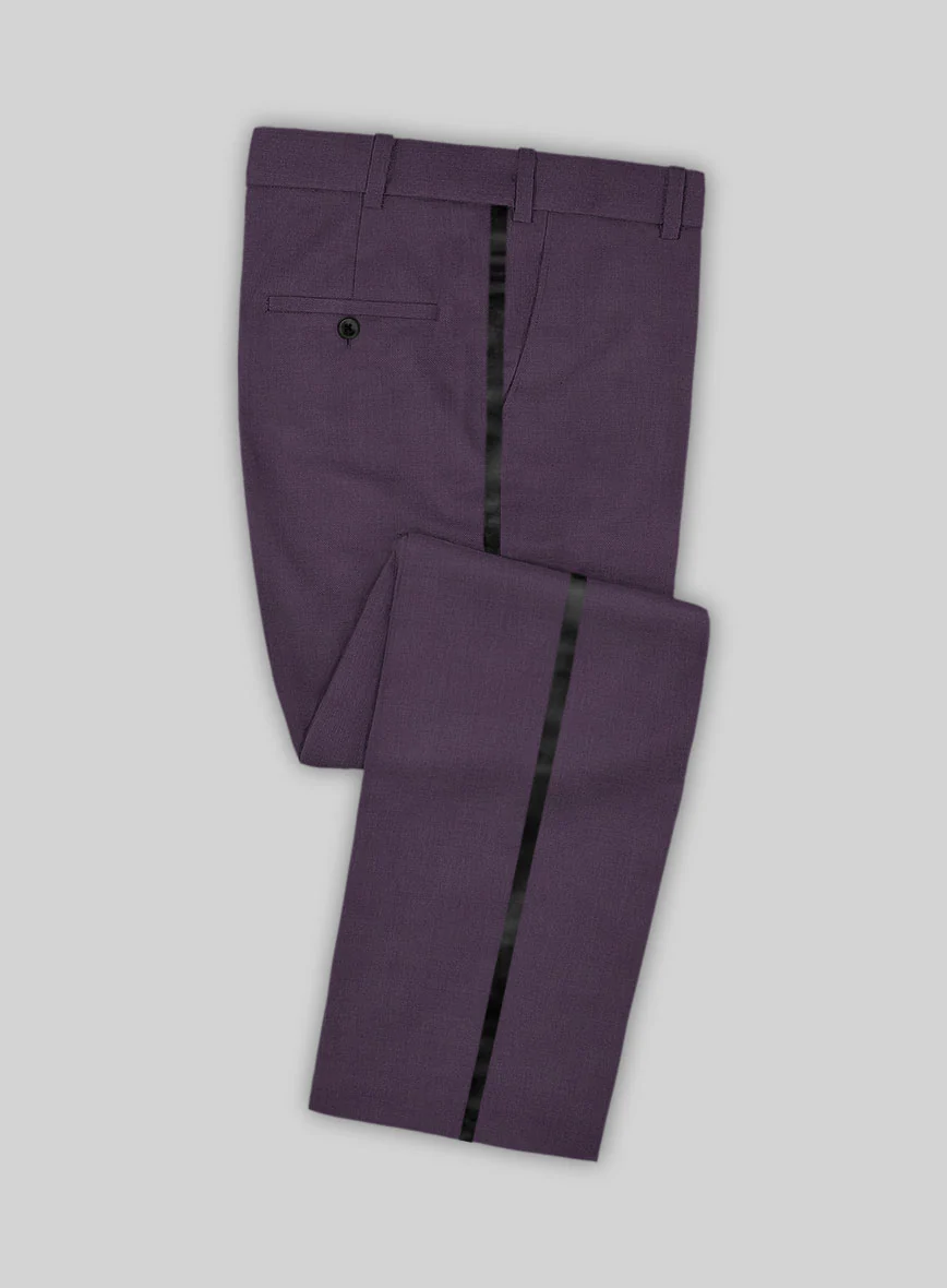 Napolean Stretch Purple Wool Tuxedo Suit - Image 4