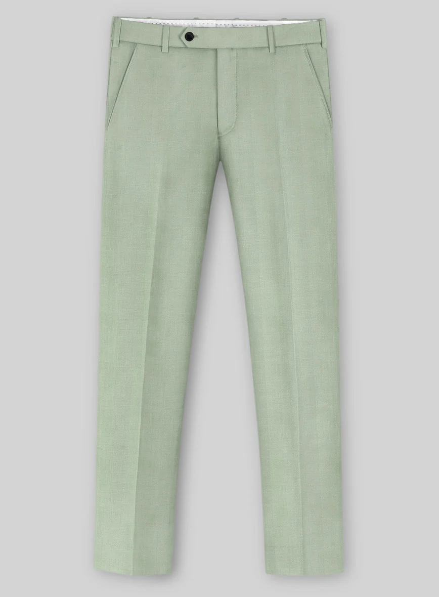 Napolean Stretch Sage Green Wool Pants - Image 2
