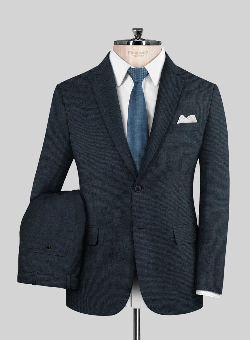 Napolean Stretch Sailor Blue Wool Suit - Image 2