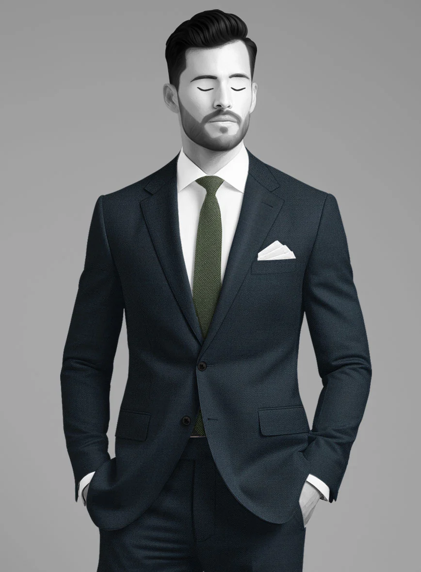 Napolean Stretch Sailor Blue Wool Suit - Image 4