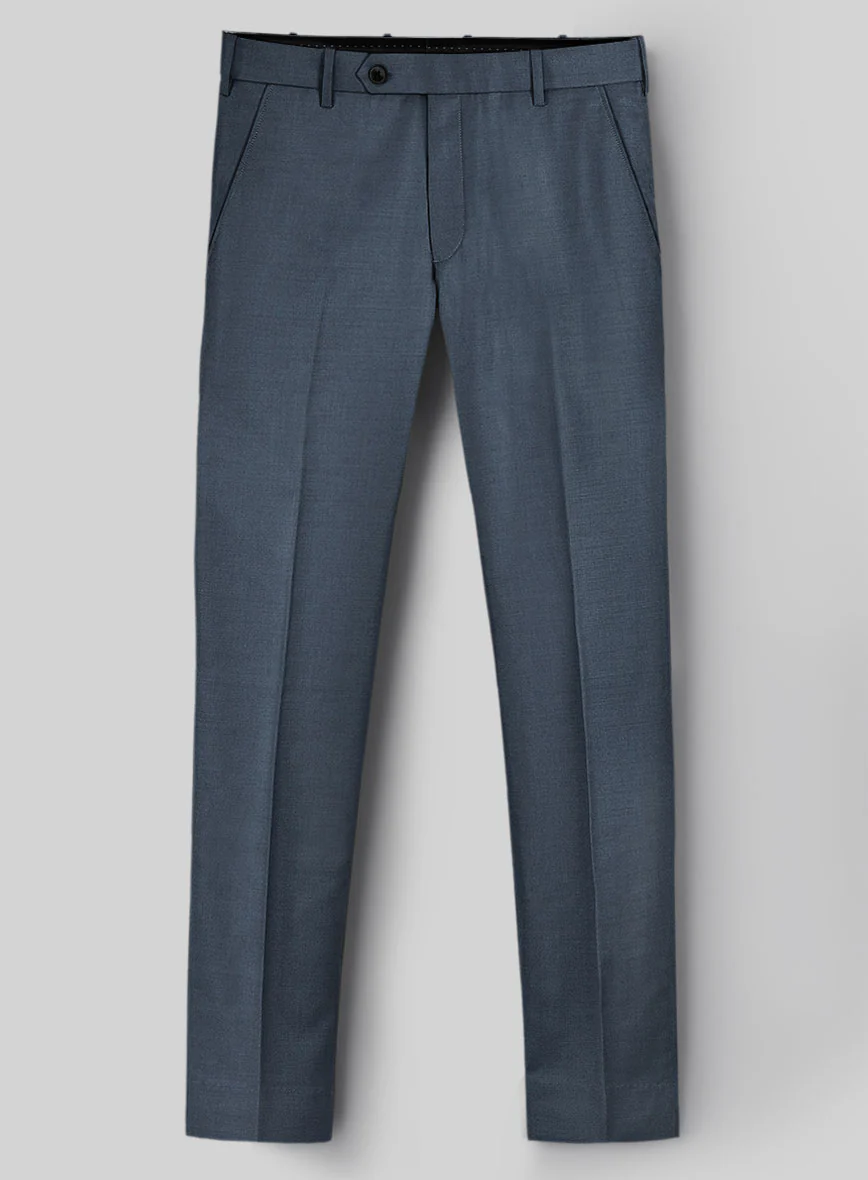 Napolean Stretch Space Blue Wool Pants - Image 2