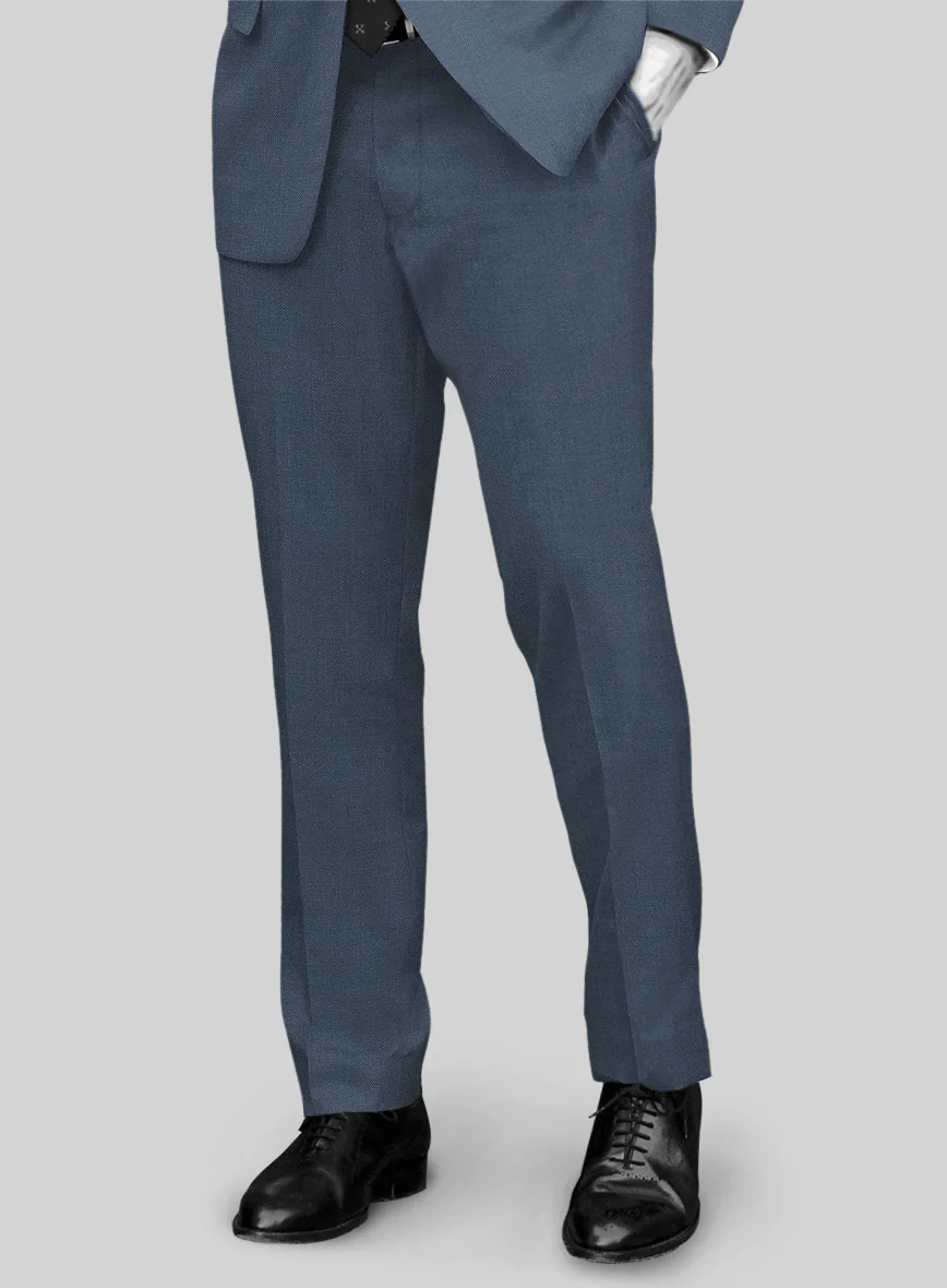 Napolean Stretch Space Blue Wool Suit - Image 5