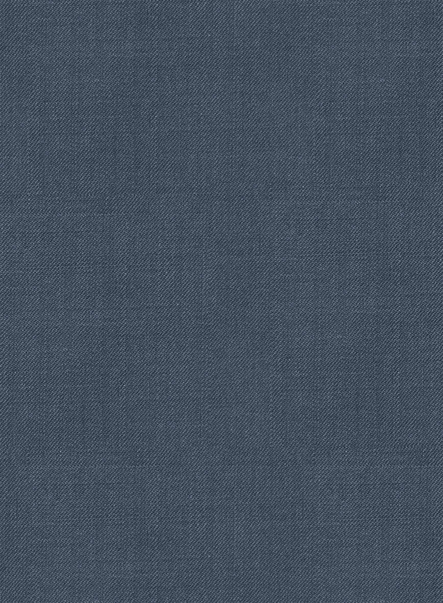Napolean Stretch Space Blue Wool Tuxedo Suit - Image 4