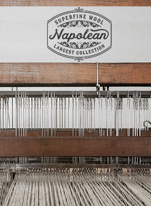 Napolean Stretch Space Blue Wool Tuxedo Suit - Image 6