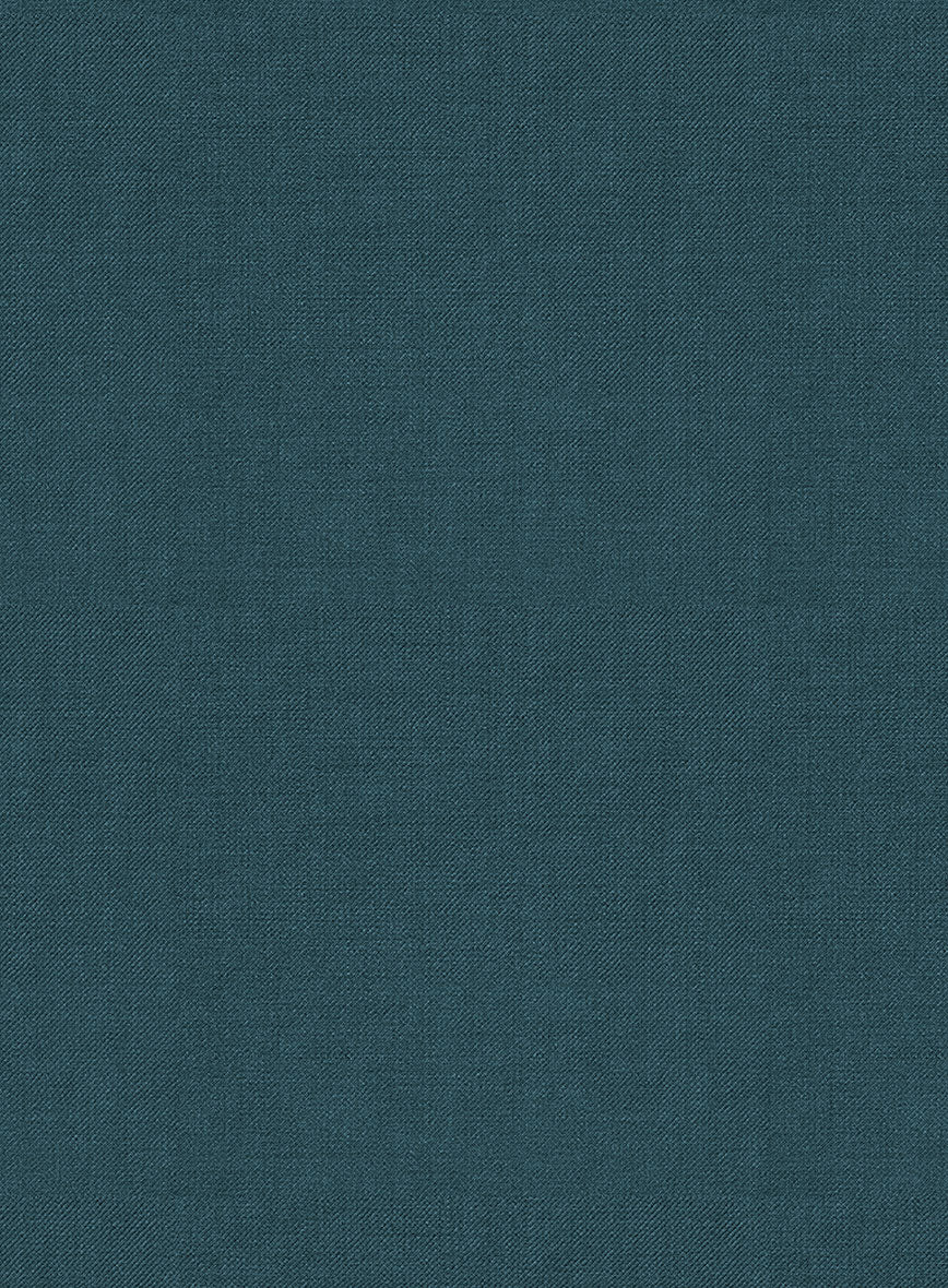 Napolean Stretch Teal Blue Wool Pants - Image 3