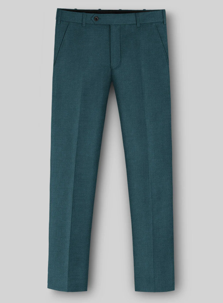 Napolean Stretch Teal Blue Wool Suit - Image 5