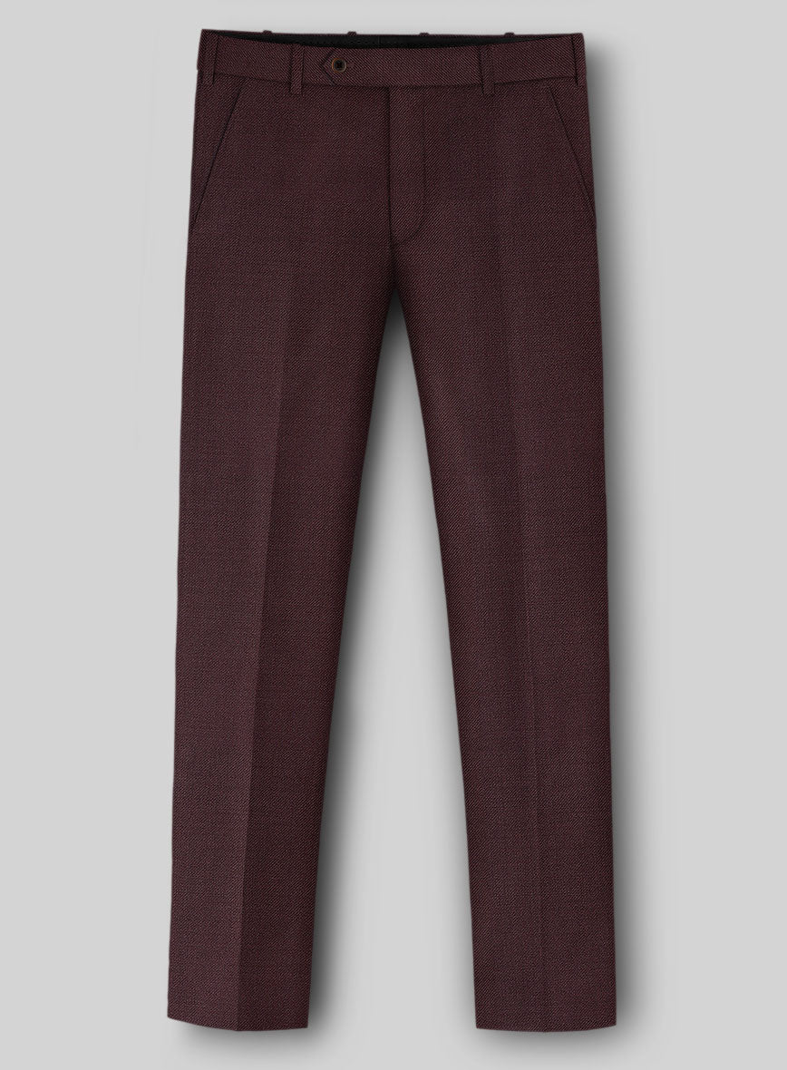 Napolean Stretch Wine Wool Pants - Image 2