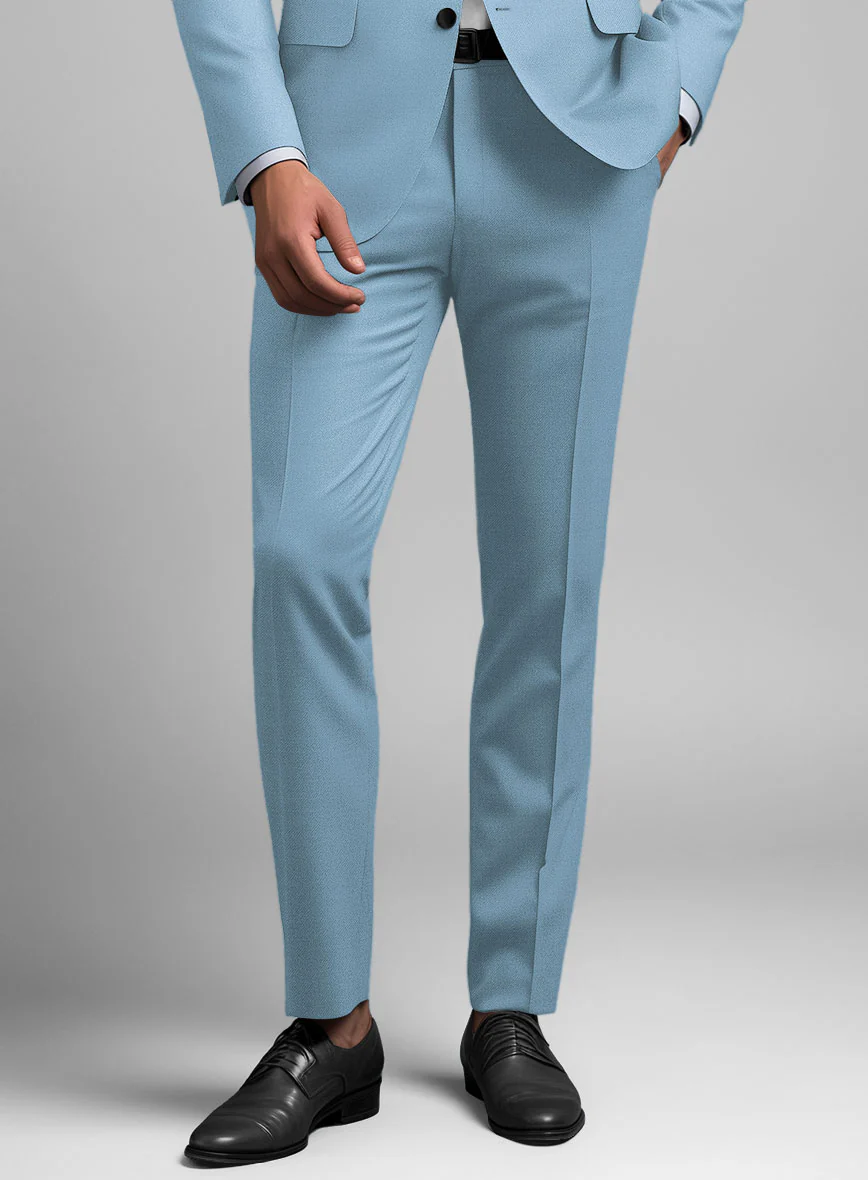 Napolean Taj Blue Wool Tuxedo Suit - Image 6