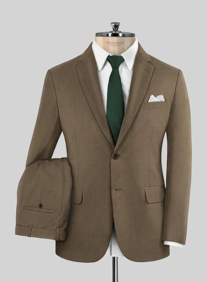 Napolean Tan Wool Suit - Image 3