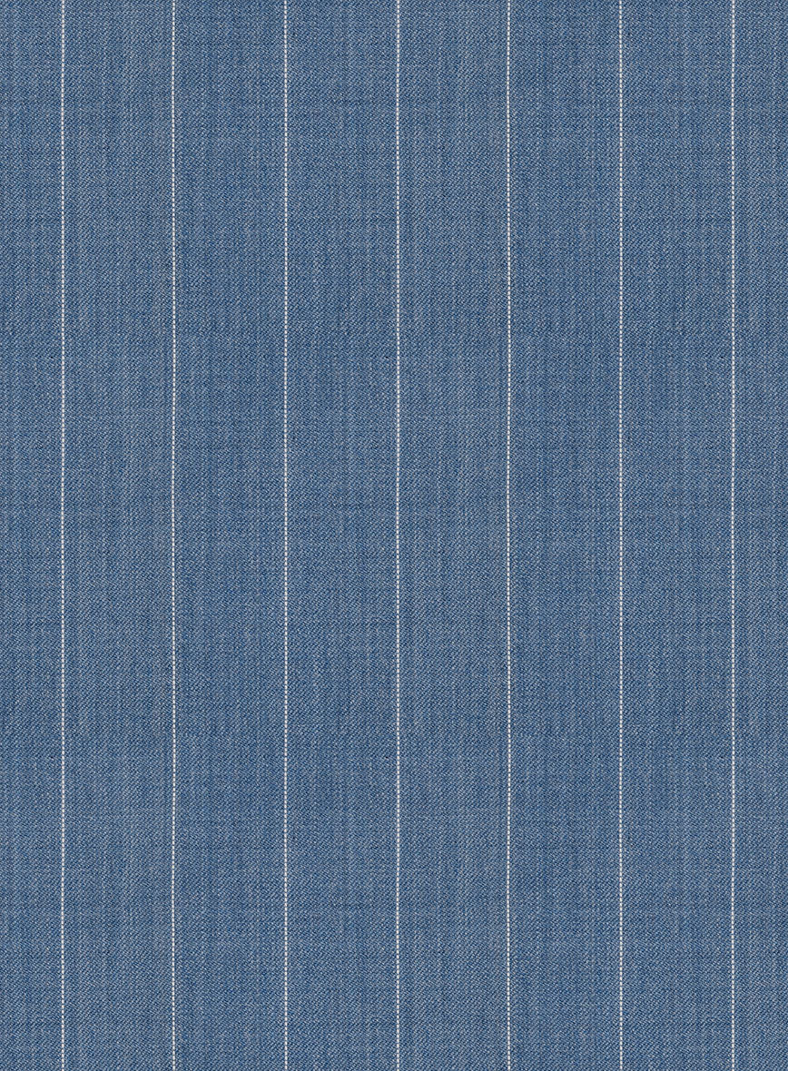 Napolean Tarello Stripe Blue Wool Pants - Image 3