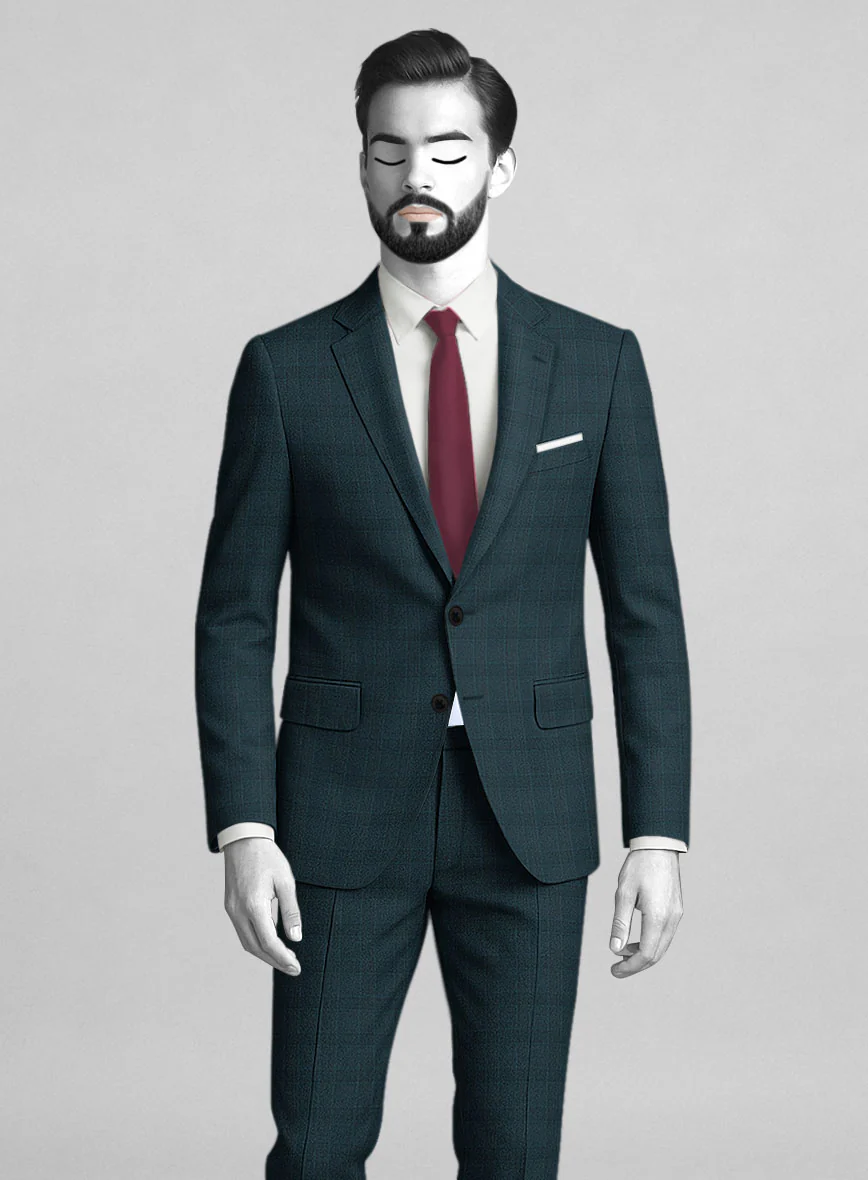 Napolean Teal Glen Jacket - Image 2