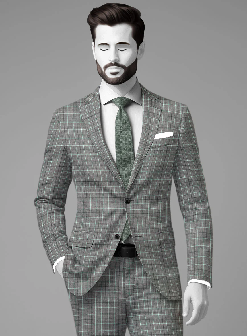 Napolean Tonia Gray Wool Suit - Image 4