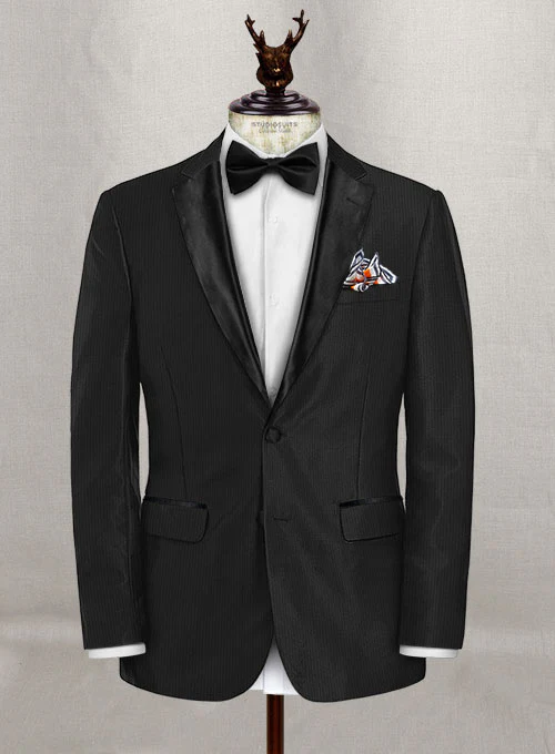 Napolean Twilight Black Wool Tuxedo Suit - Image 3