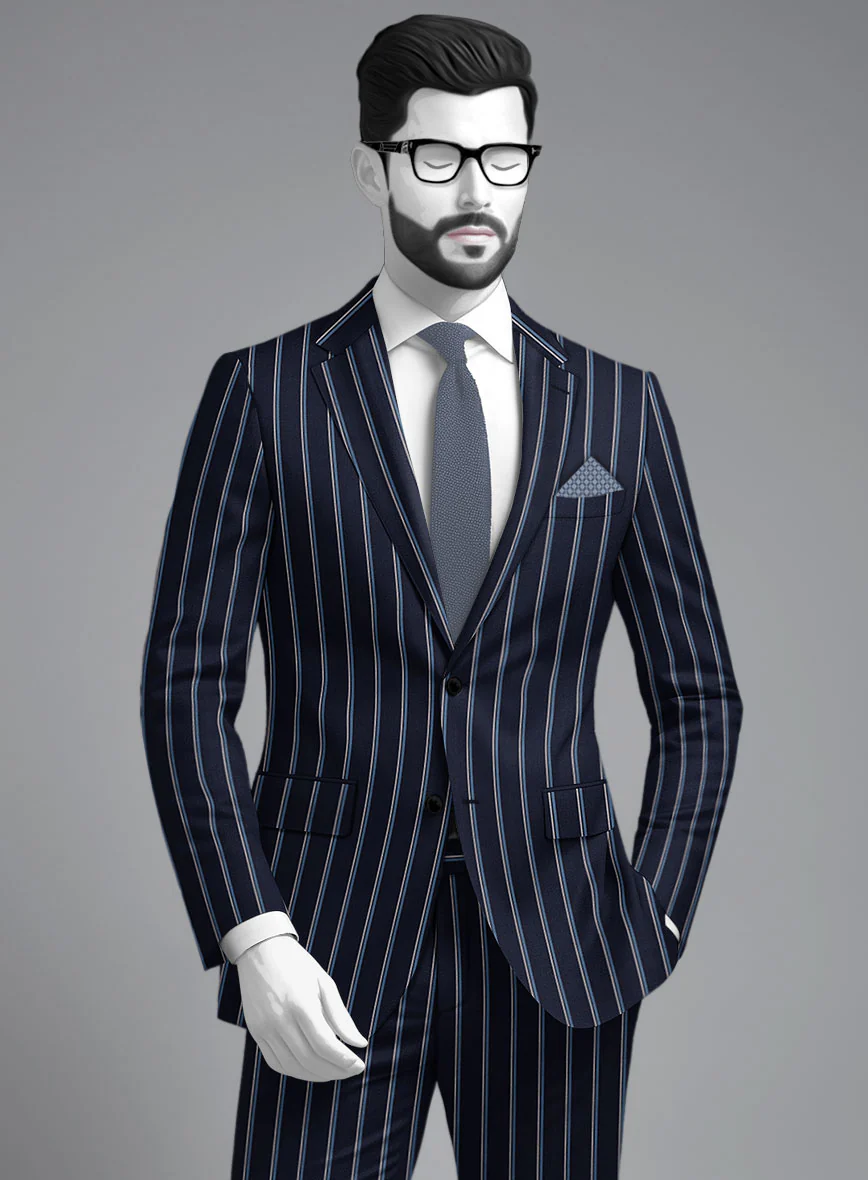 Napolean Vanda Navy Blue Wool Jacket - Image 2