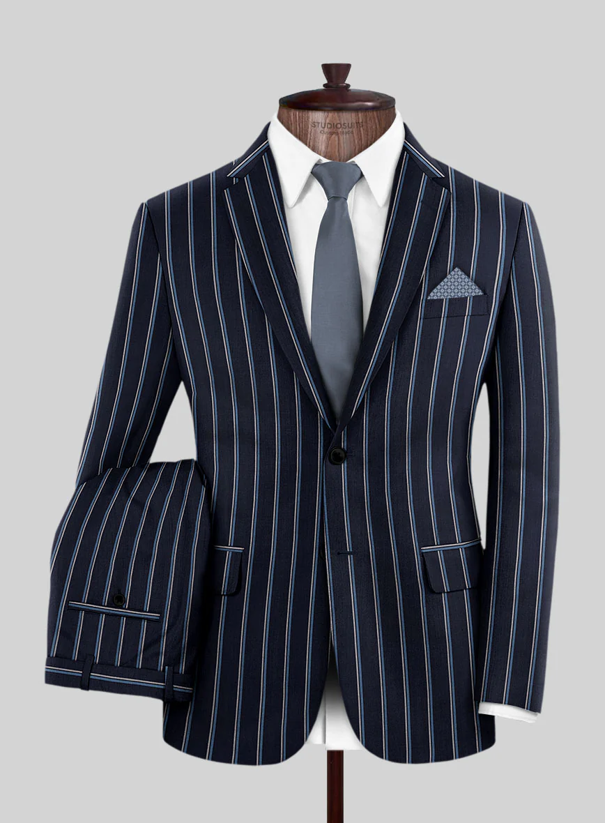 Napolean Vanda Navy Blue Wool Suit - Image 2