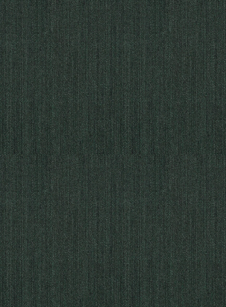 Napolean Verdiano Herringbone Green Wool Jacket - Image 3
