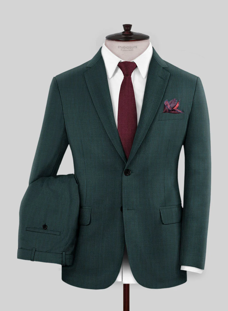 Napolean Vintage Green Check Suit - Image 2