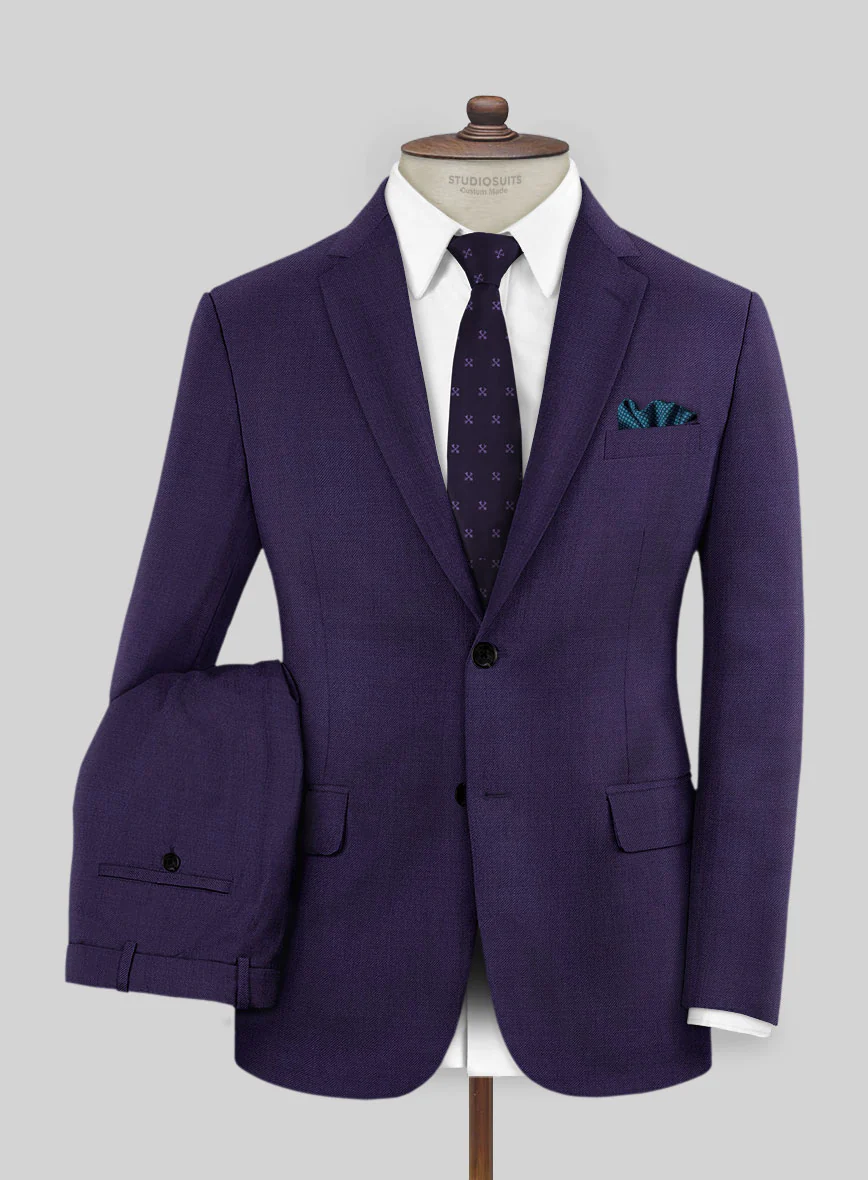 Napolean Violet Wool Suit - Image 2
