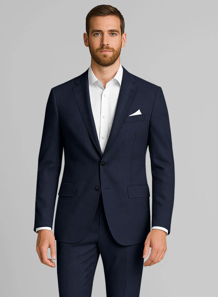 Napolean Vionnet Interweave Blue Wool Jacket - Image 2