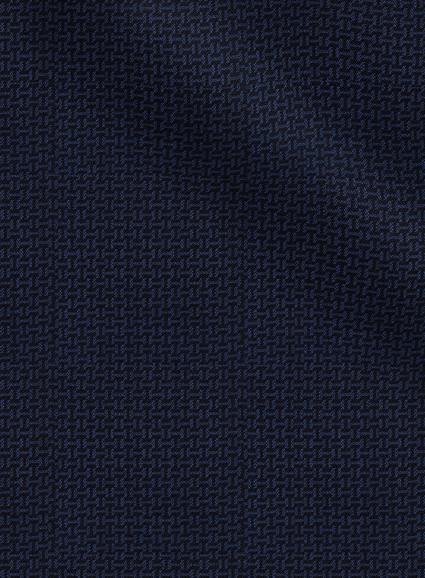 Napolean Vionnet Interweave Blue Wool Pants - Image 3