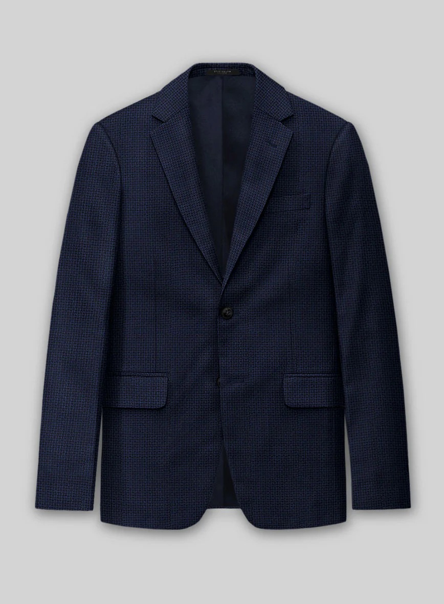 Napolean Vionnet Interweave Blue Wool Suit - Image 2